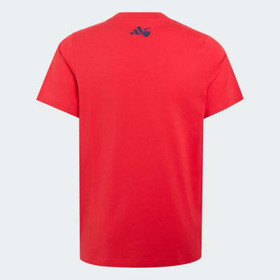 ADIDAS KID'S RAMEN GRAPHIC RED TEE