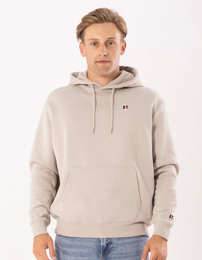 RUSSELL ATHLETIC MEN'S R LOGO BEIGE HOODIE