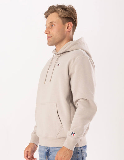 RUSSELL ATHLETIC MEN'S R LOGO BEIGE HOODIE