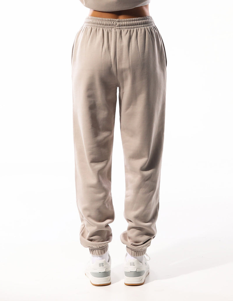 RUSSELL ATHLETIC WOMEN'S R LOGO BEIGE TRACKPANTS