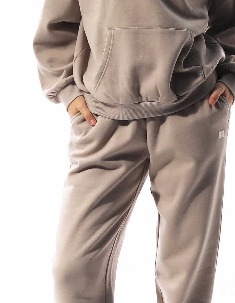 RUSSELL ATHLETIC WOMEN'S R LOGO BEIGE TRACKPANTS