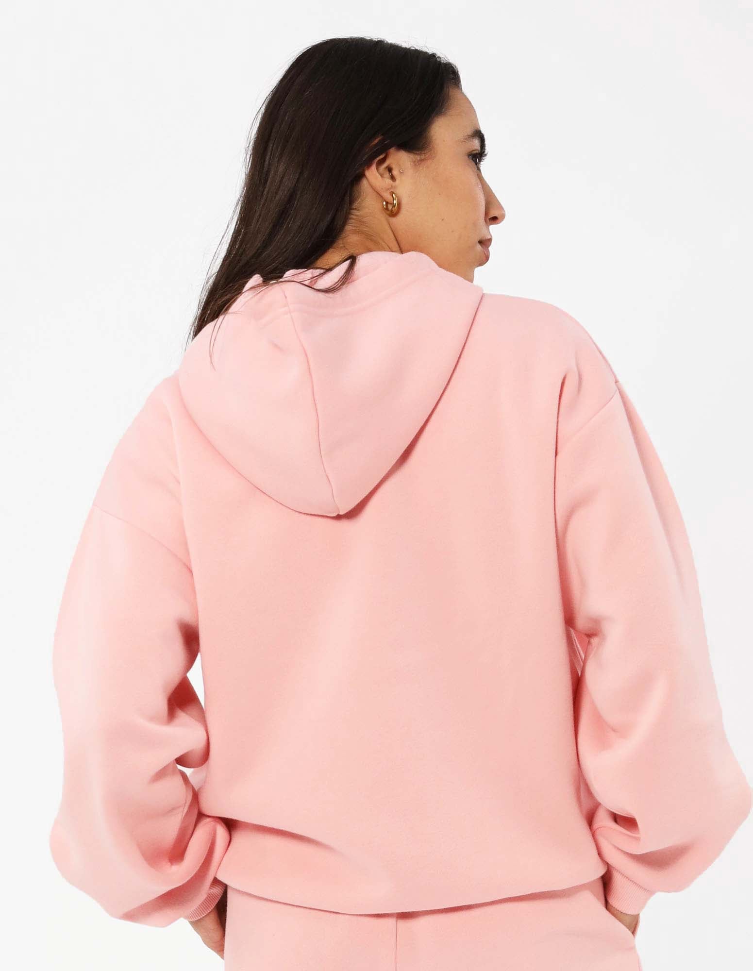 RUSSELL ATHLETIC WOMEN'S R LOGO PINK HOODIE