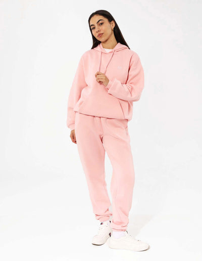RUSSELL ATHLETIC WOMEN'S R LOGO PINK HOODIE