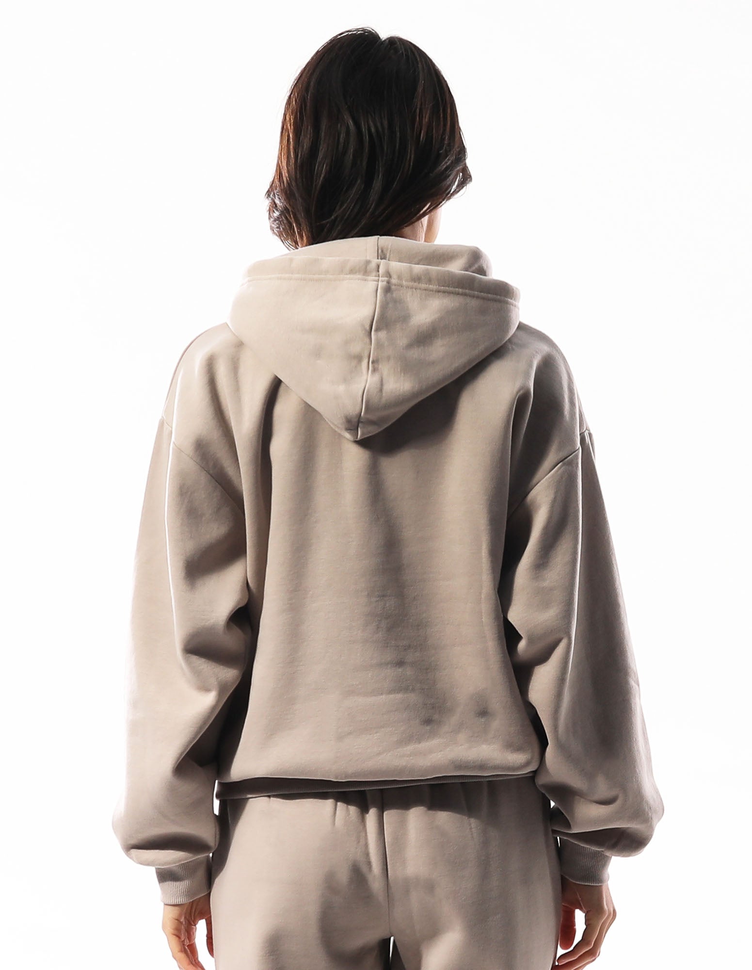 RUSSELL ATHLETIC WOMEN'S R LOGO BEIGE HOODIE