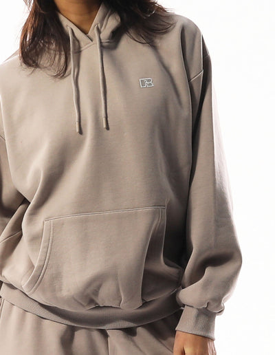 RUSSELL ATHLETIC WOMEN'S R LOGO BEIGE HOODIE