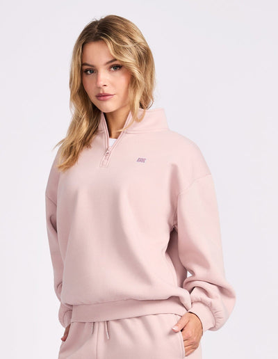 RUSSELL ATHLETIC WOMEN'S R LOGO LILAC QUARTER ZIP