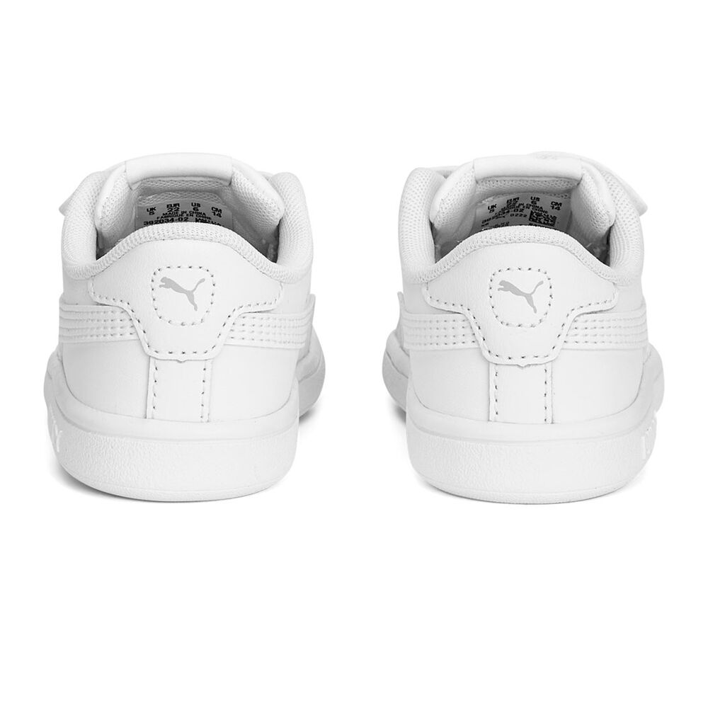 PUMA KID'S SMASH 3.0 TRIPLE WHITE SNEAKER SHOES