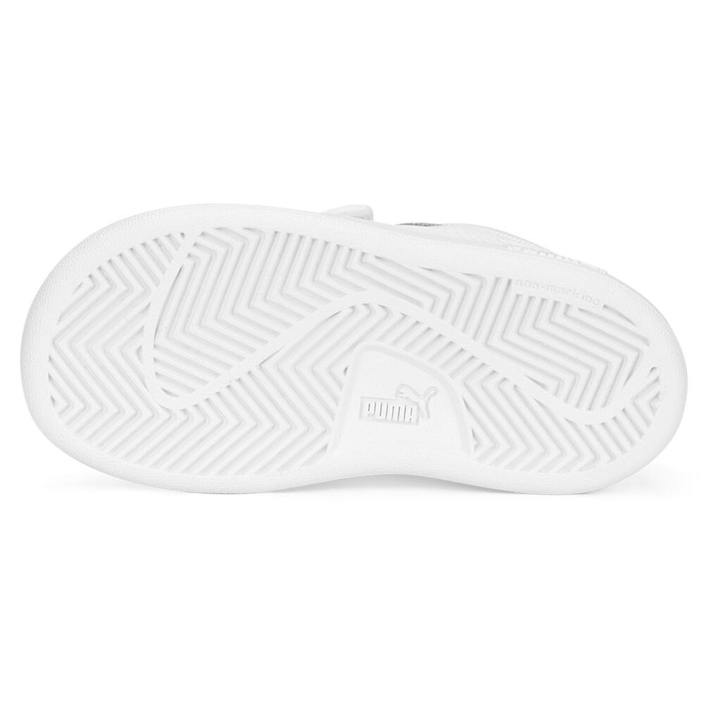 PUMA KID'S SMASH 3.0 TRIPLE WHITE SNEAKER SHOES