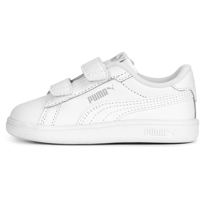 PUMA KID'S SMASH 3.0 TRIPLE WHITE SNEAKER SHOES