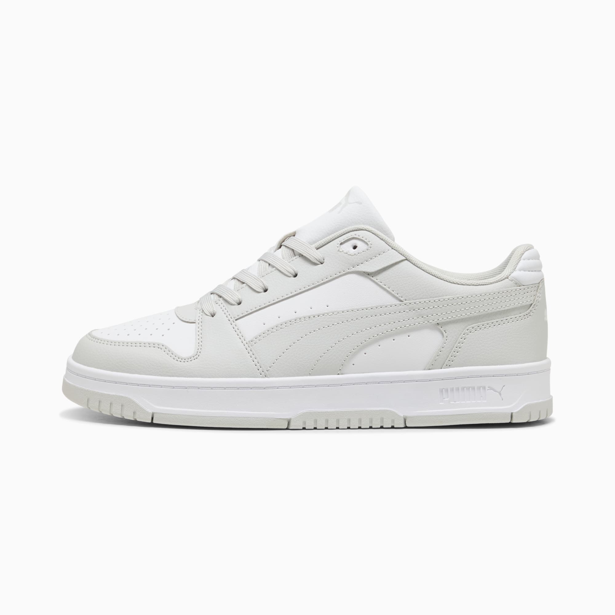 PUMA MEN'S REBOUND SLAM LO WHITE/GREY SNEAKER SHOES