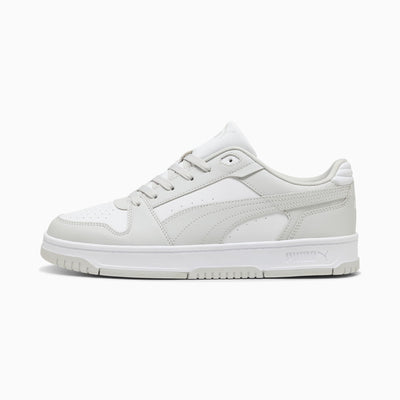 PUMA MEN'S REBOUND SLAM LO WHITE/GREY SNEAKER SHOES