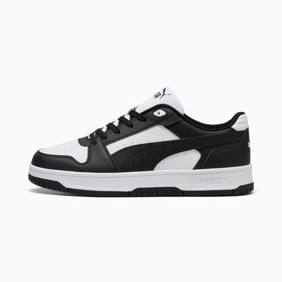 PUMA MEN'S REBOUND SLAM LO BLACK/WHITE SNEAKER SHOES