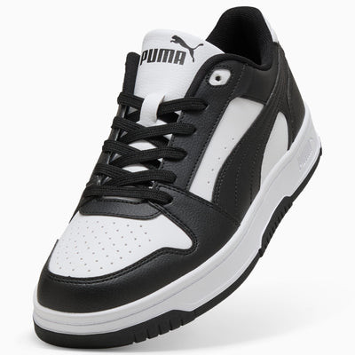 PUMA MEN'S REBOUND SLAM LO BLACK/WHITE SNEAKER SHOES