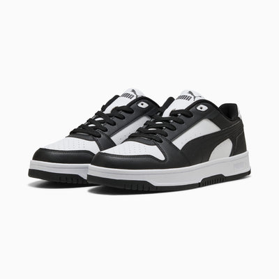 PUMA MEN'S REBOUND SLAM LO BLACK/WHITE SNEAKER SHOES