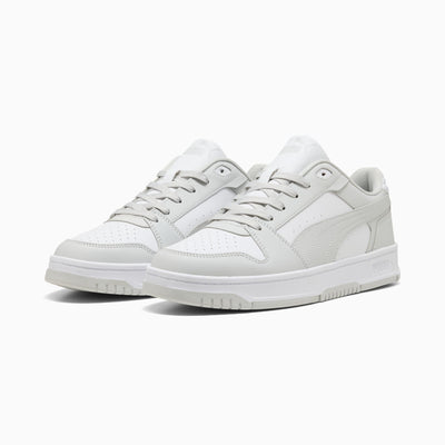 PUMA MEN'S REBOUND SLAM LO WHITE/GREY SNEAKER SHOES