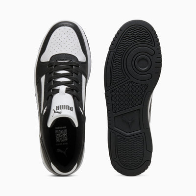 PUMA MEN'S REBOUND SLAM LO BLACK/WHITE SNEAKER SHOES