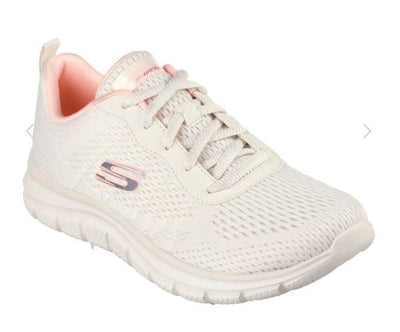 Sketchers Women's Track Staple Natural Pink Walking Shoes