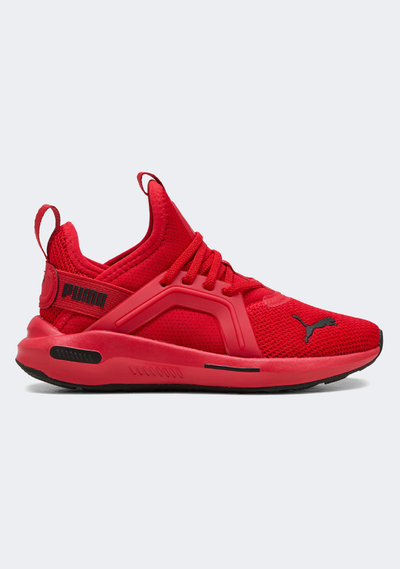PUMA KID'S SOFTRIDE ENZO 5 RED SNEAKER SHOES