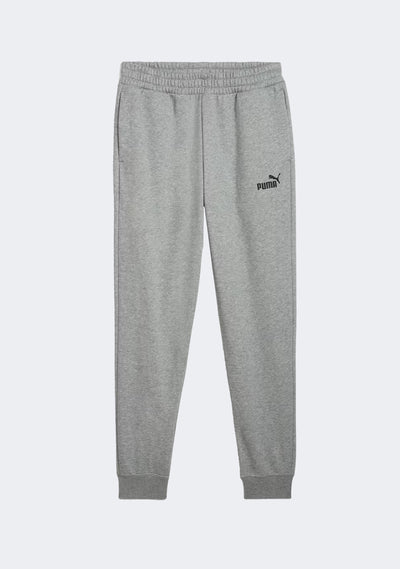 PUMA MEN'S ESSENTIALS NO. 1 LOGO FLEECE GREY TRACKPANTS