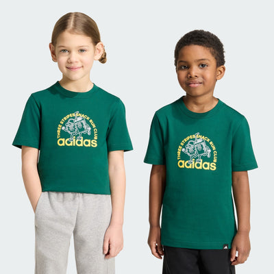 ADIDAS KID'S SNACKS GRAPHIC GREEN TEE