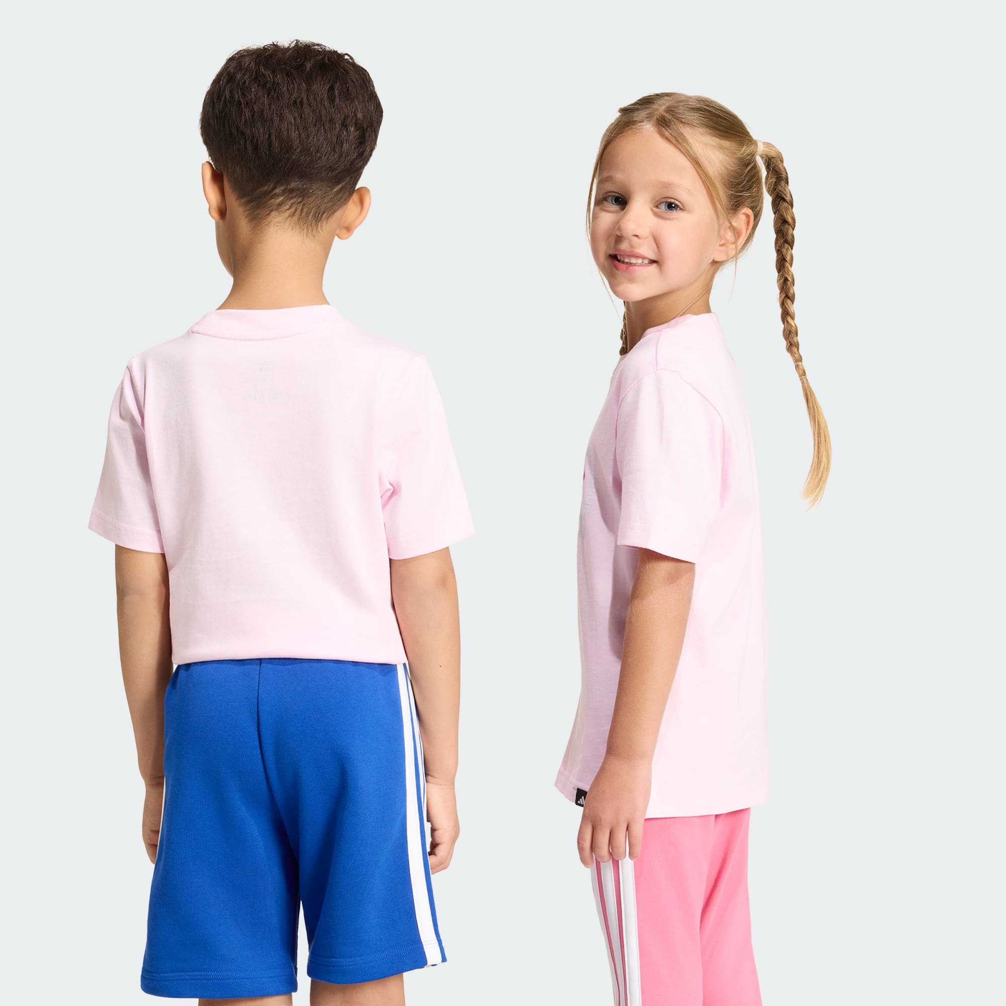 ADIDAS KID'S SNACKS GRAPHIC PINK TEE