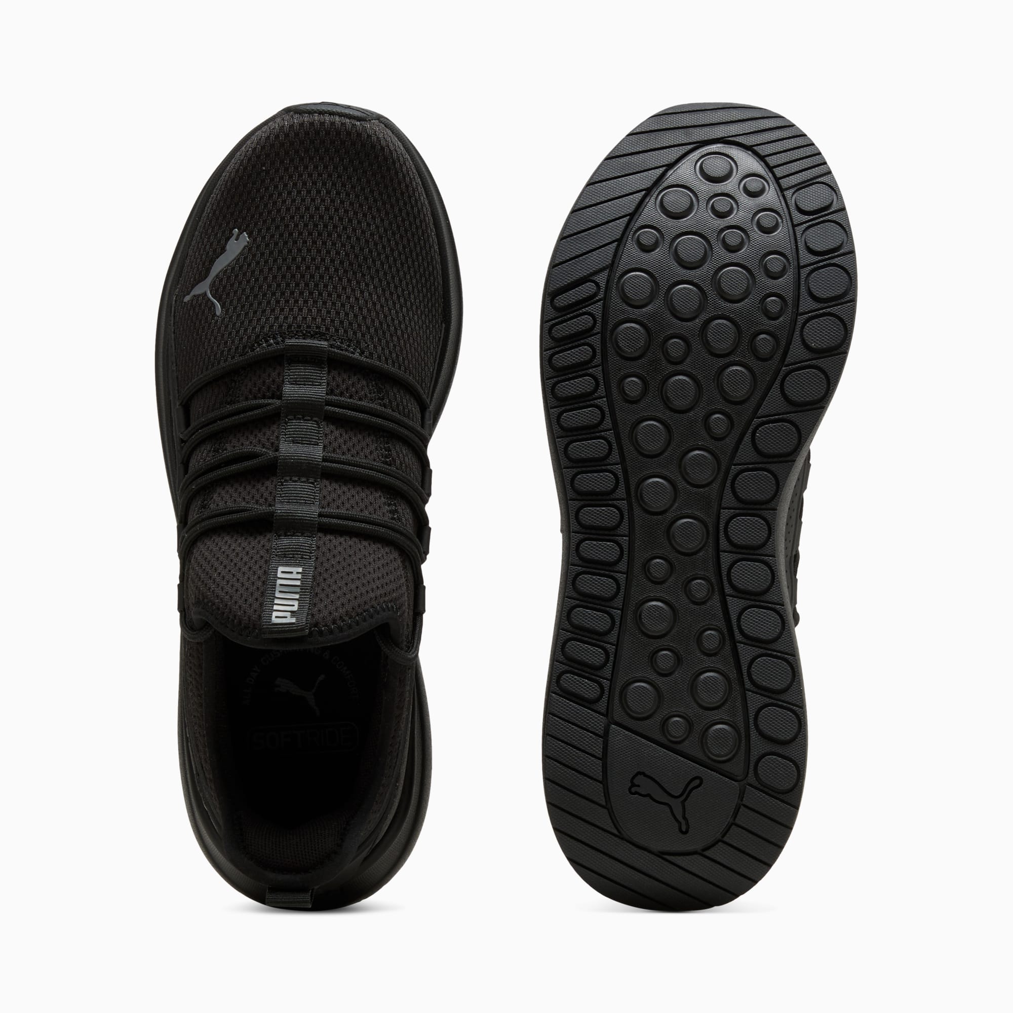 PUMA MEN'S SOFTRIDE CARSON 2 PULSE TRIPLE BLACK RUNNING SHOES