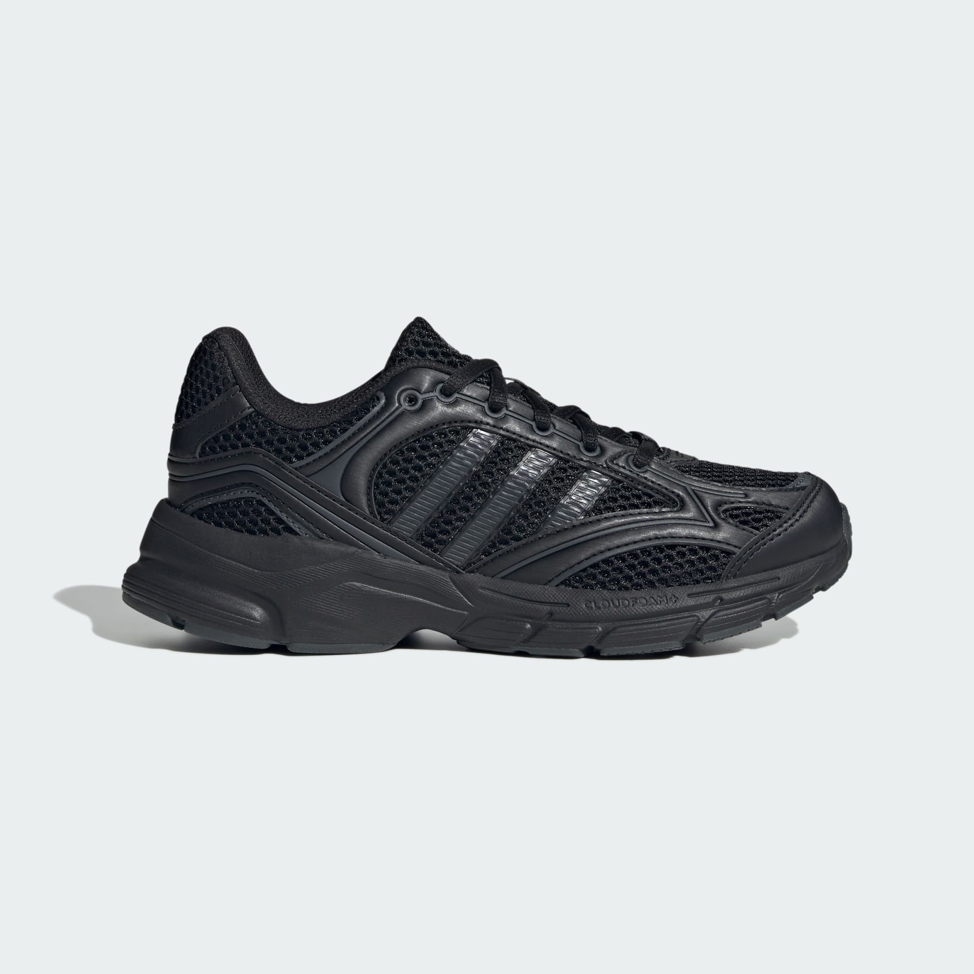 ADIDAS KID'S SPIRITAIN TRIPLE BLACK SNEAKER SHOES