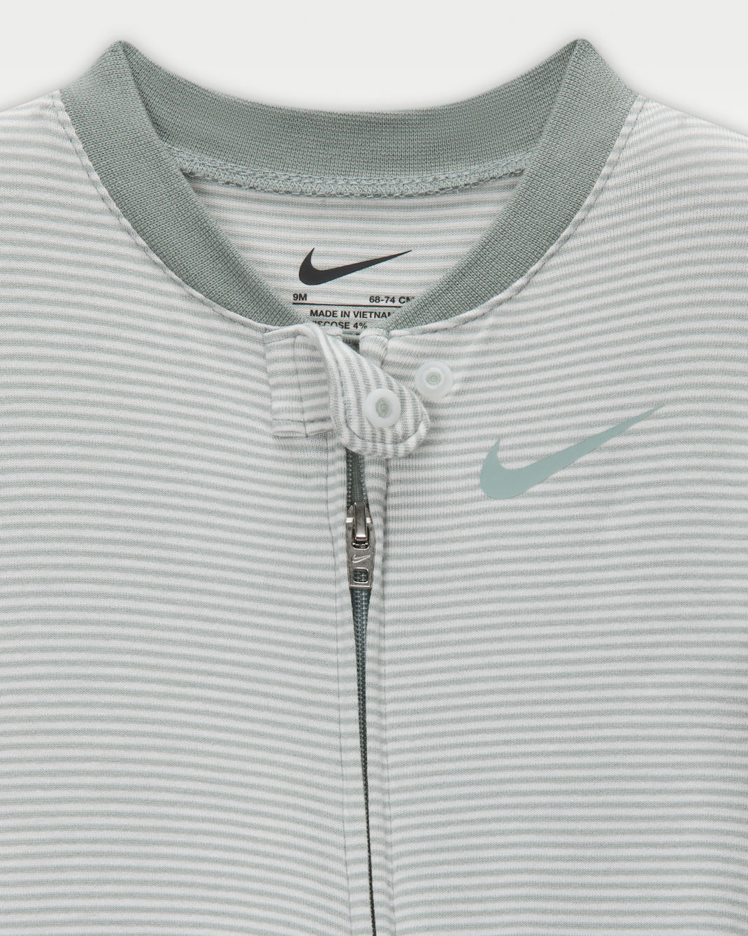 Nike Kid's Striped Coverall Green Onesie