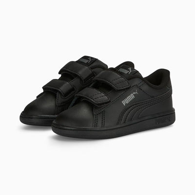 PUMA KID'S SMASH 3.0 TS BLACK/GREY SNEAKER SHOES