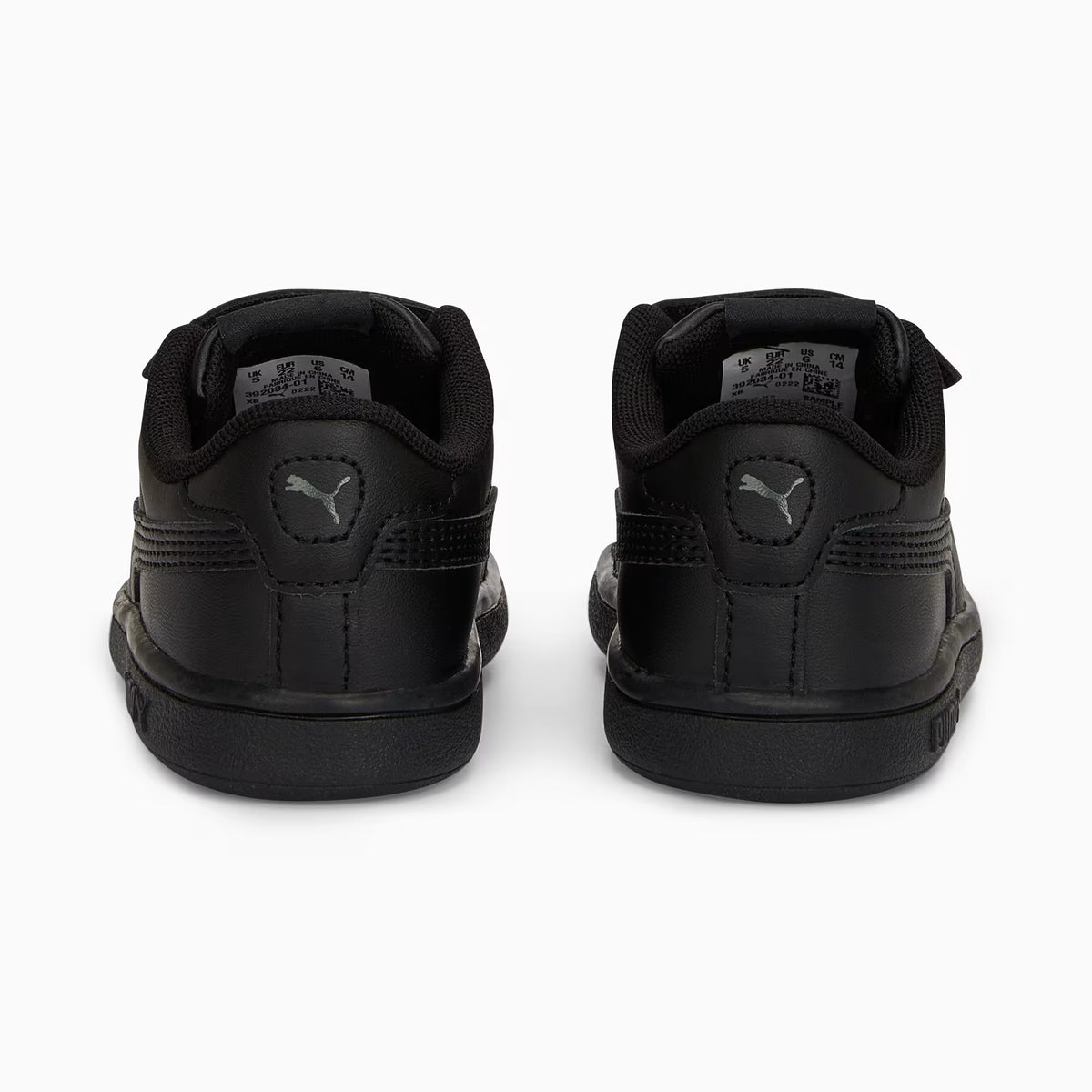 PUMA KID'S SMASH 3.0 TS BLACK/GREY SNEAKER SHOES