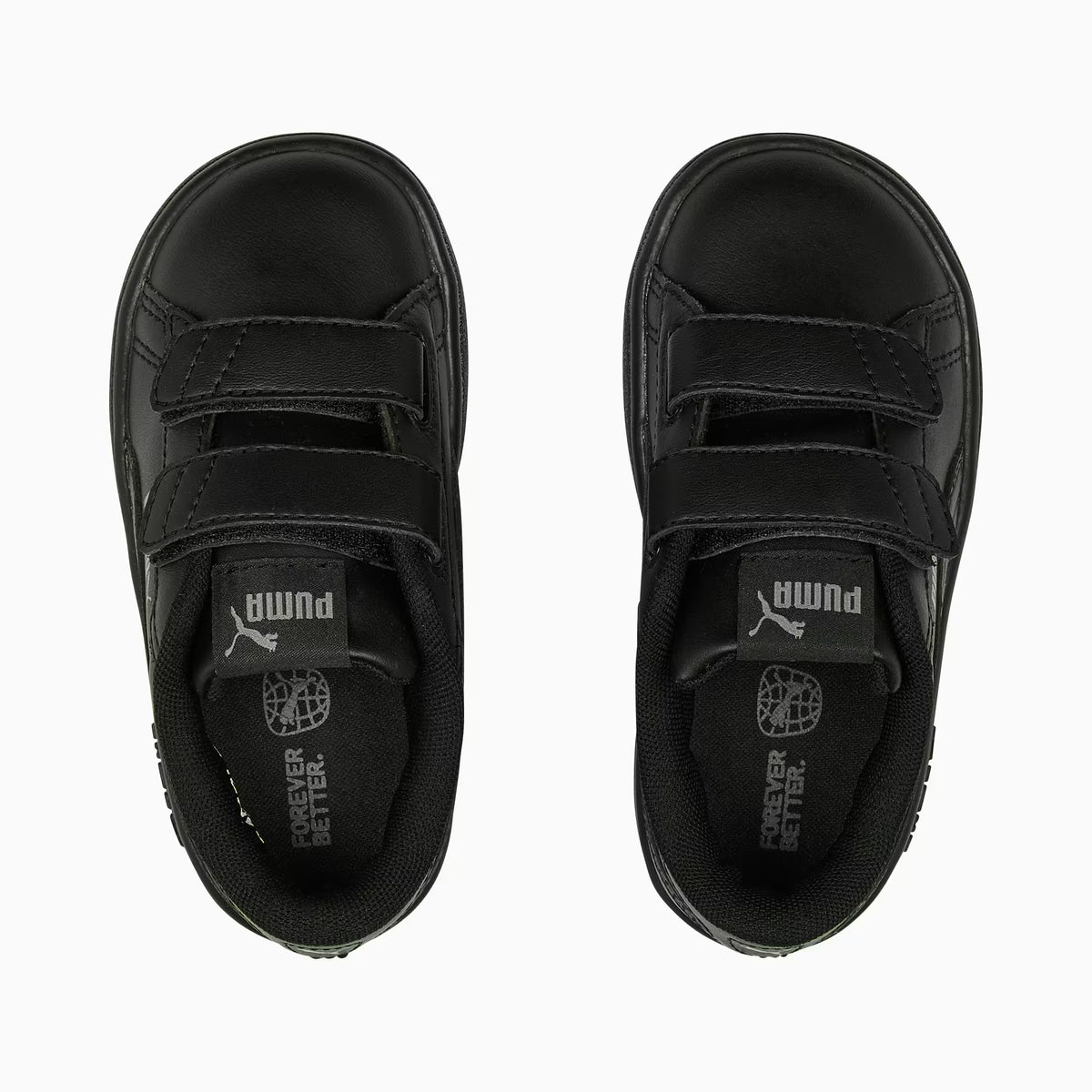 PUMA KID'S SMASH 3.0 TS BLACK/GREY SNEAKER SHOES