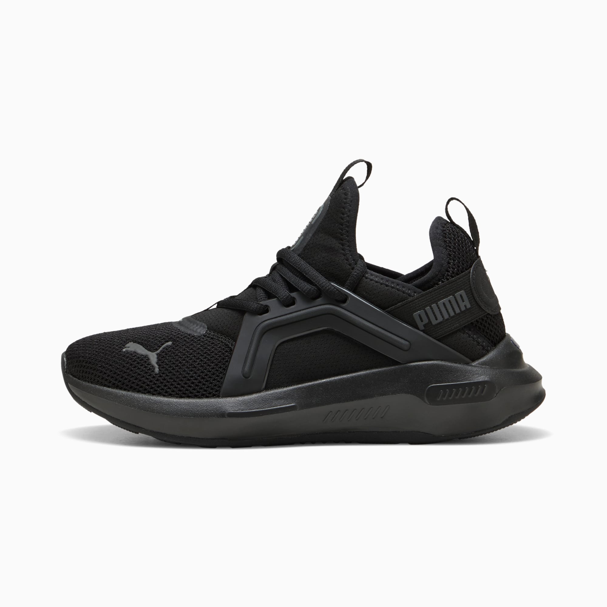 Puma Junior Softride Enzo Triple Black Sneaker Shoes