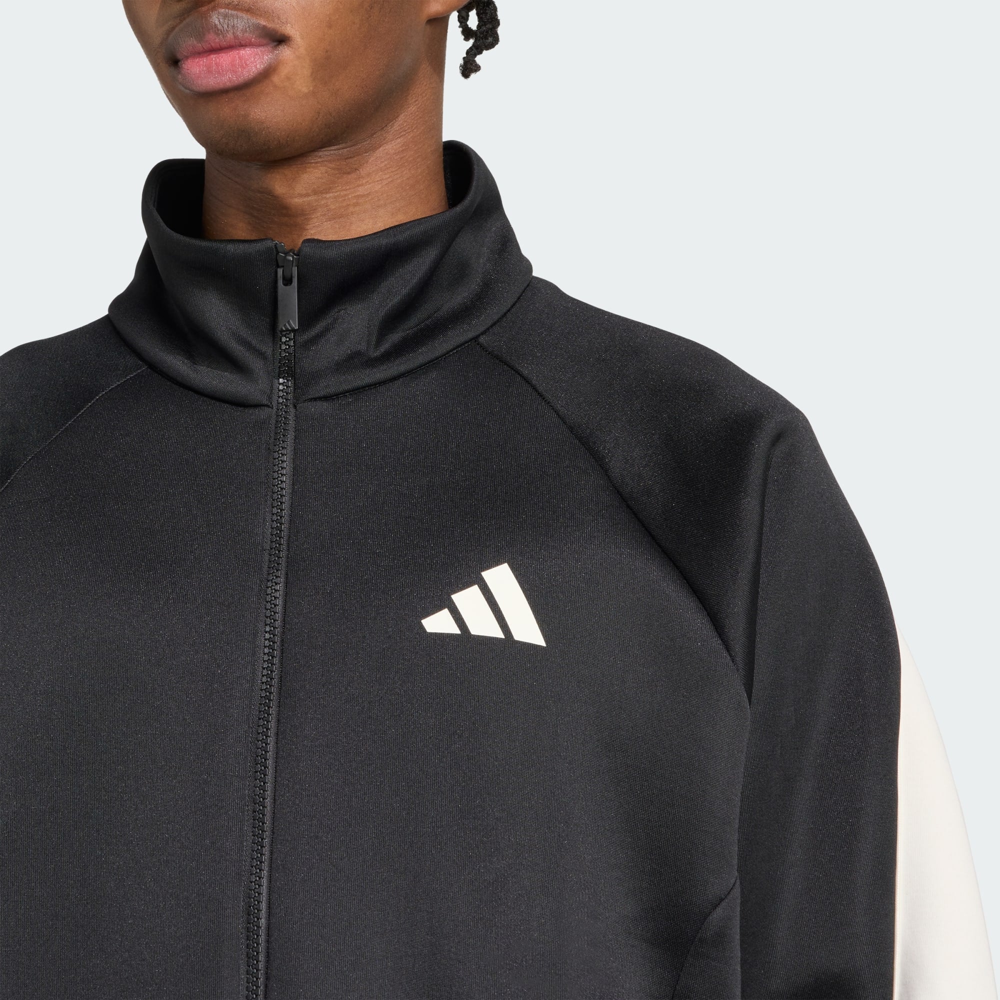 Adidas Men's Stadium Tracktop Black/White Jacket