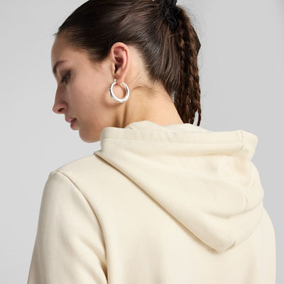 Puma Womens Essential Logo Fleece Hood Beige