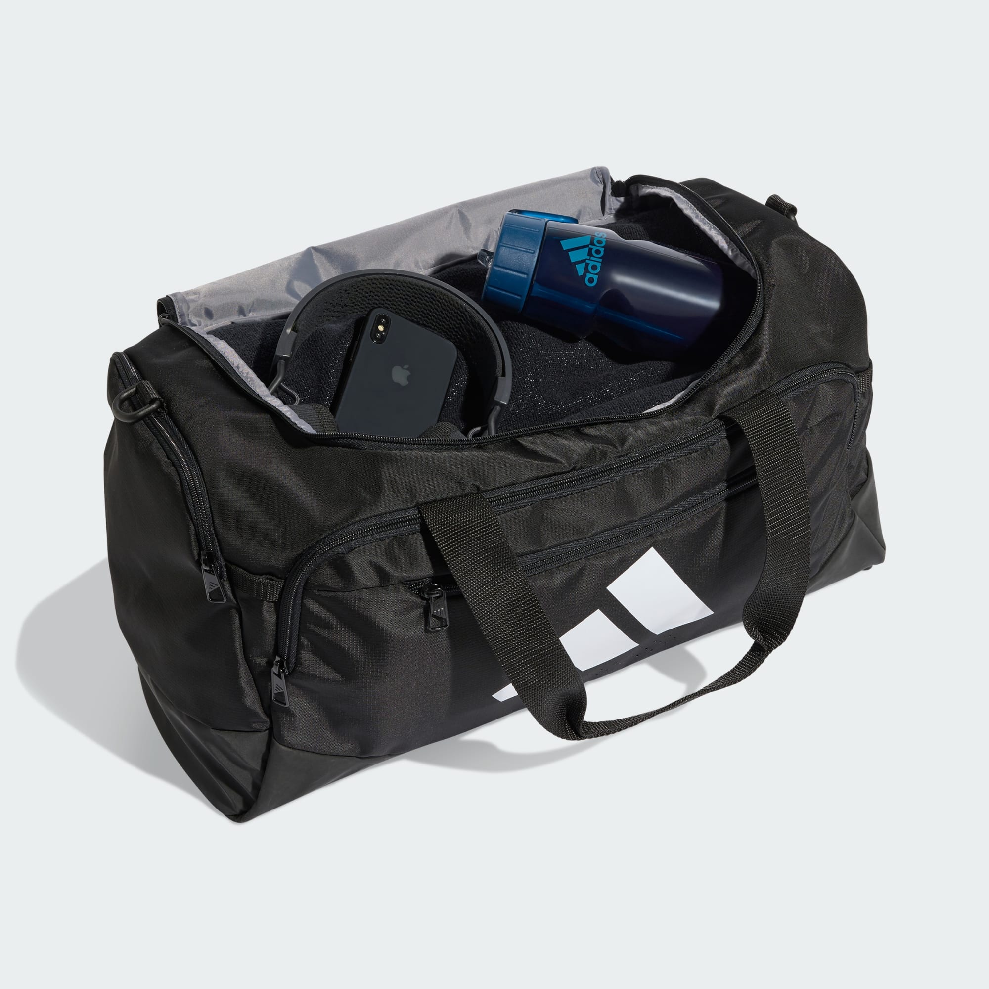 ADIDAS TRAINING DEFENDER SMALL BLACK/WHITE DUFFLE BAG