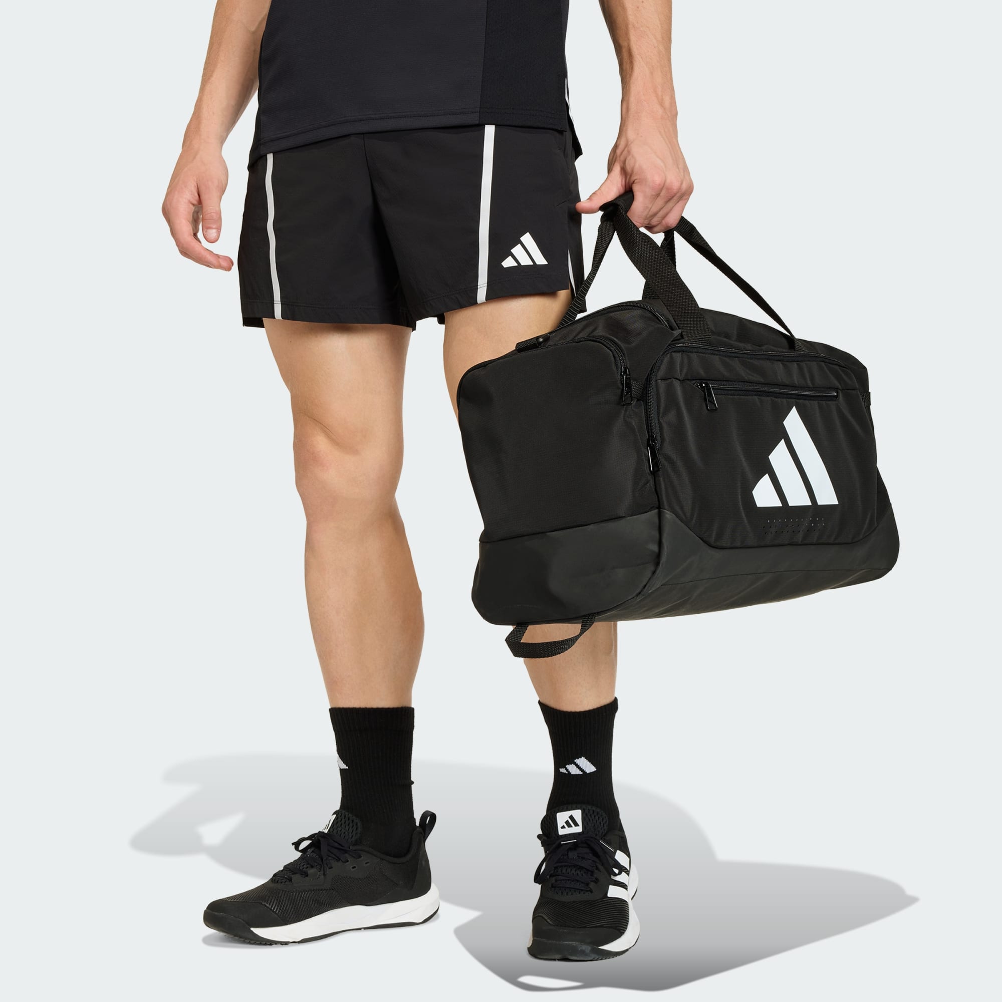 ADIDAS TRAINING DEFENDER SMALL BLACK/WHITE DUFFLE BAG