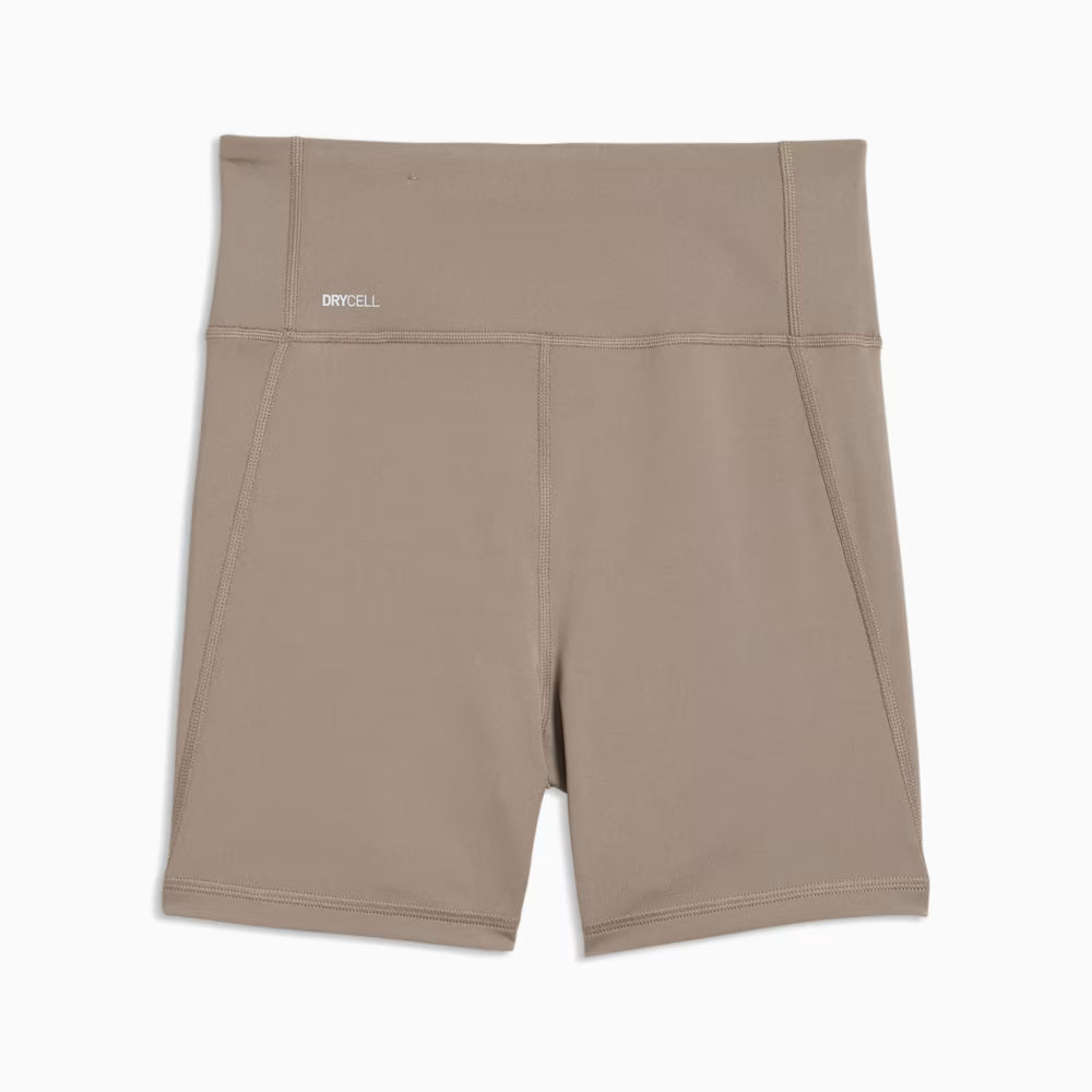 PUMA WOMEN'S TRAIN ALL DAY ESSENTIALS 5" HIGH-WAIST MOUSE GREY SHORT TIGHTS