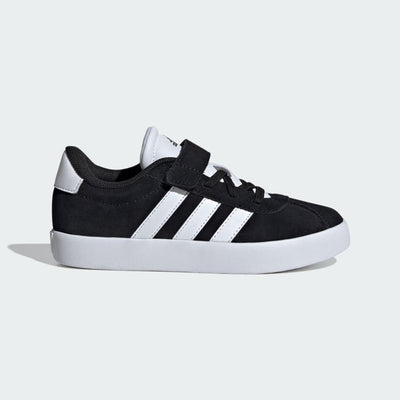 Adidas Kids Velcro Court 3.0 Black/White Shoes