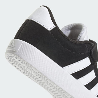 Adidas Kids Velcro Court 3.0 Black/White Shoes