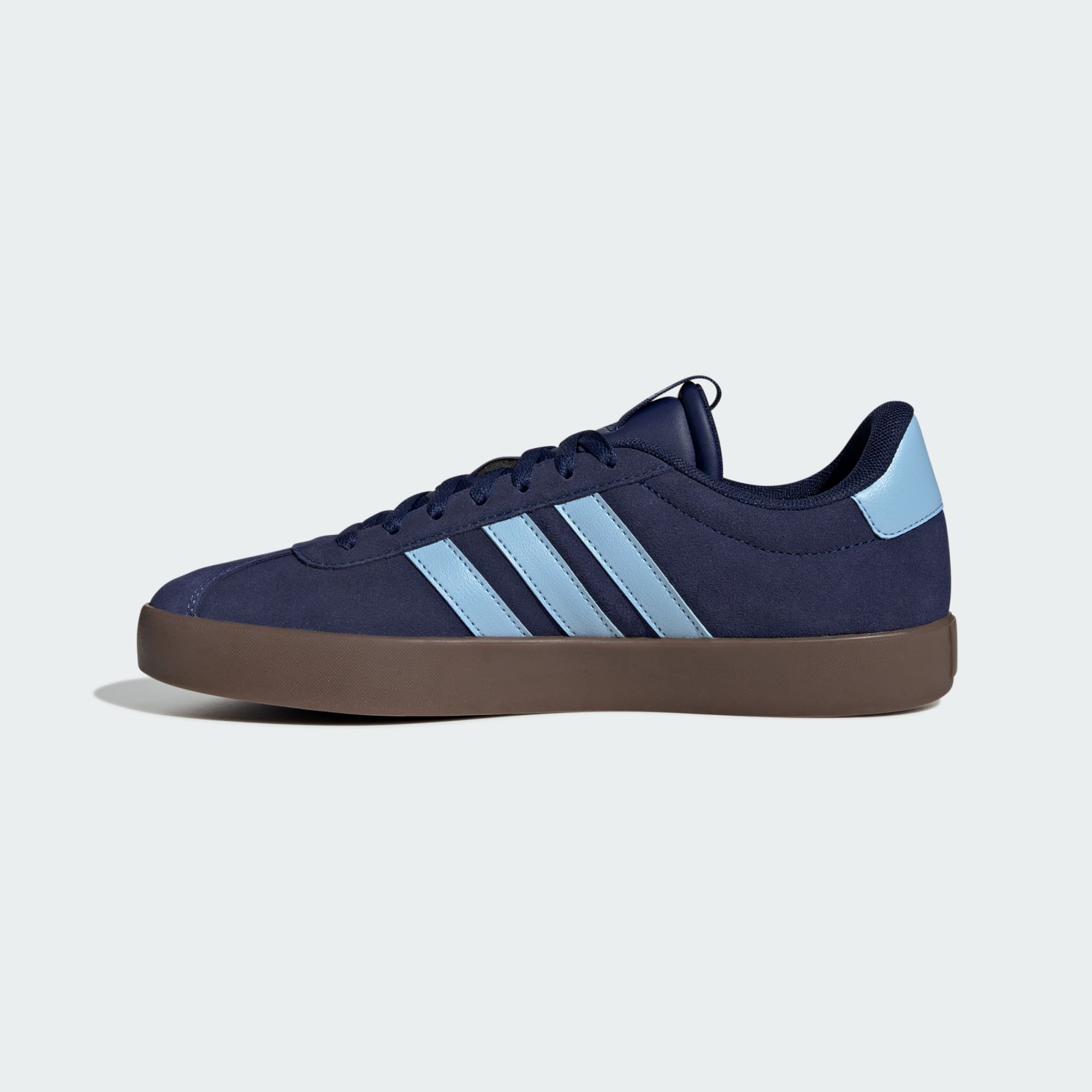 ADIDAS MEN'S VL COURT 3.0 BLUE/GUM SNEAKER SHOES