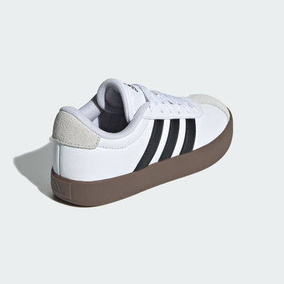 Adidas Kid's Vl Court 3.0 White/Black Sneaker Shoes