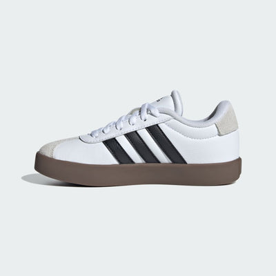 Adidas Kid's Vl Court 3.0 White/Black Sneaker Shoes