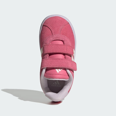 Adidas Kid's Vl Court 3.0 Pink/White/Lavender Sneaker Shoes