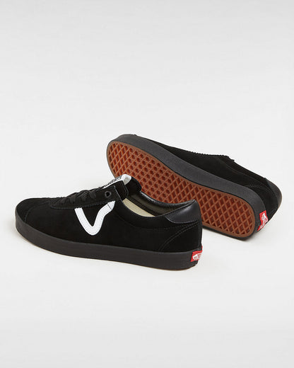 Vans Men's Sport Low Black/White Sneaker Sheos