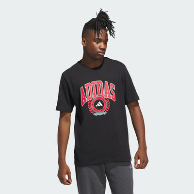 Adidas Men's Varsity Crest Graphic Black Tee