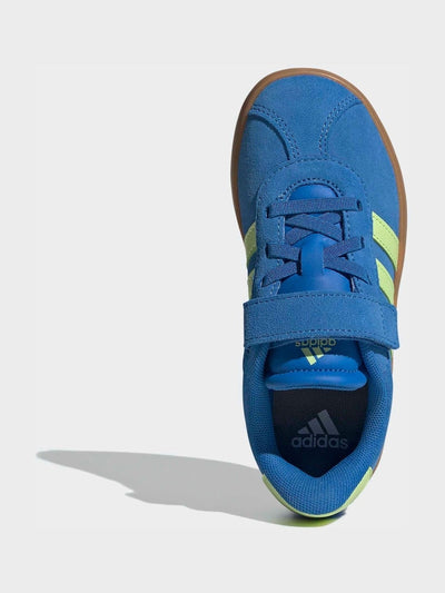 Adidas Kid's Hook N' Loop Vl Court 3.0 Royal/Lime Sneaker Shoes