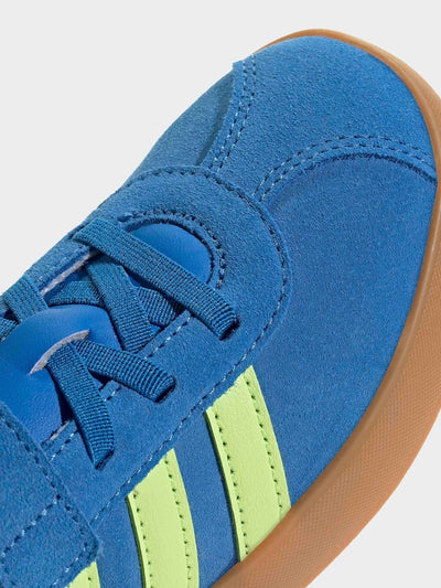 Adidas Kid's Hook N' Loop Vl Court 3.0 Royal/Lime Sneaker Shoes