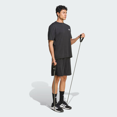 ADIDAS MEN'S WORKOUT ESSENTIALS BASE WOVEN BLACK SHORTS