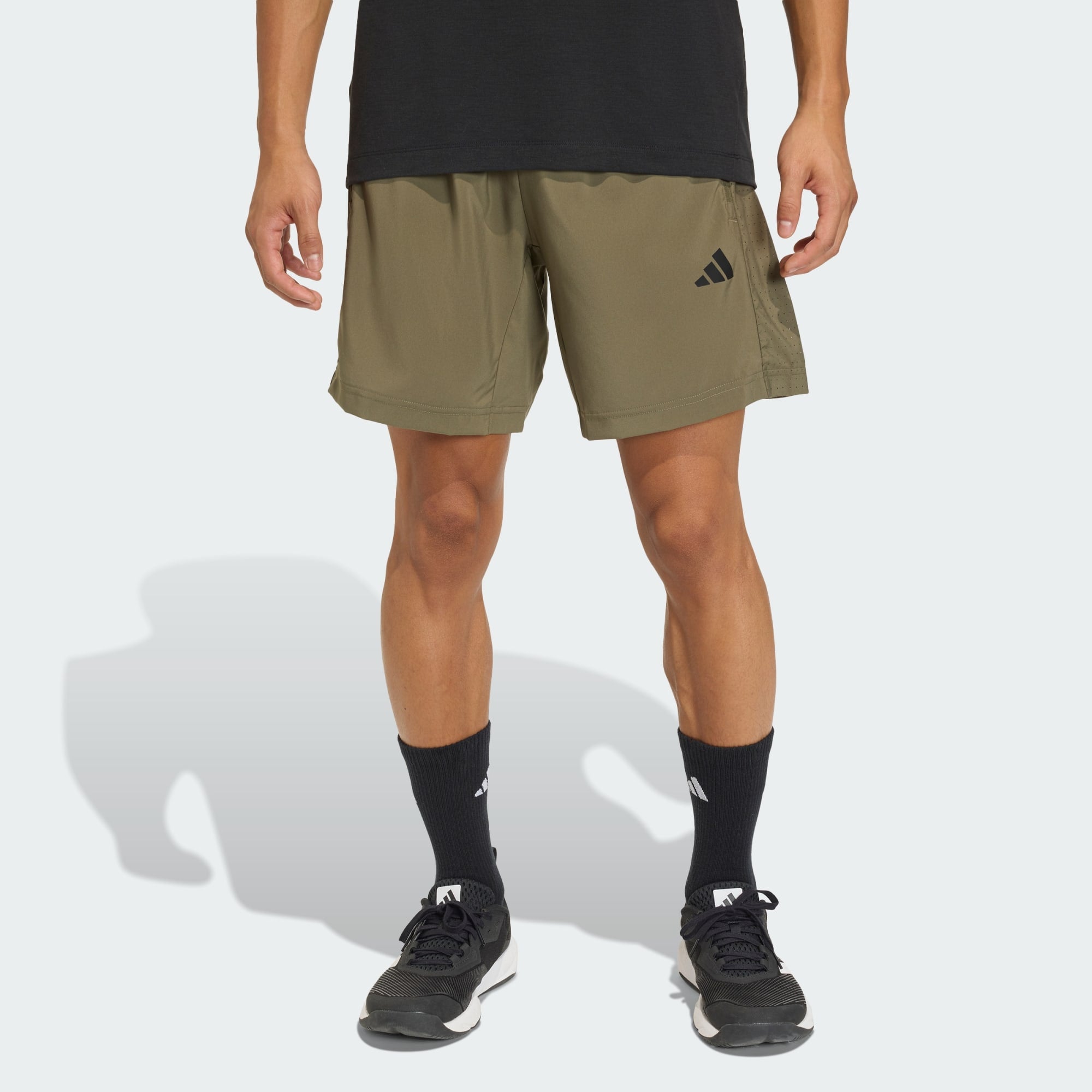 Adidas Men's Workout Essentials Base Woven 7" Olive Shorts