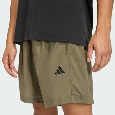 Adidas Men's Workout Essentials Base Woven 7" Olive Shorts